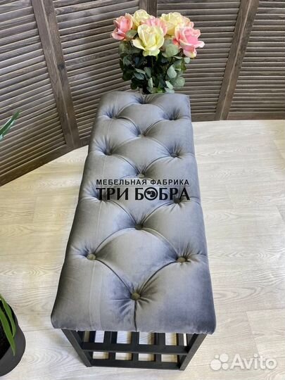 Банкетка, полка для обуви в прихожую, обувница