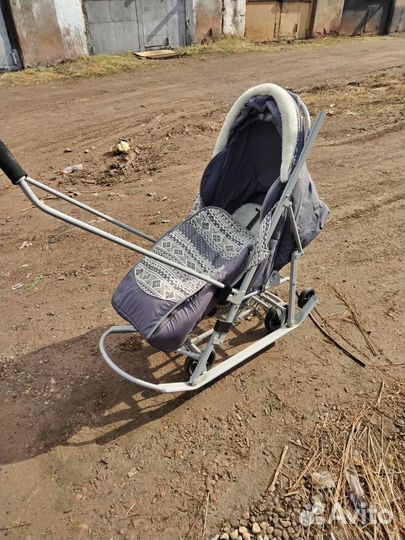 Детские санки коляска