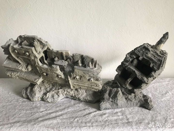 Декорации для аквариума корабль