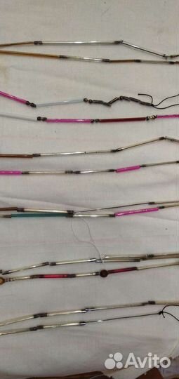 Шесть ёлочных бус из стекляруса времён СССР