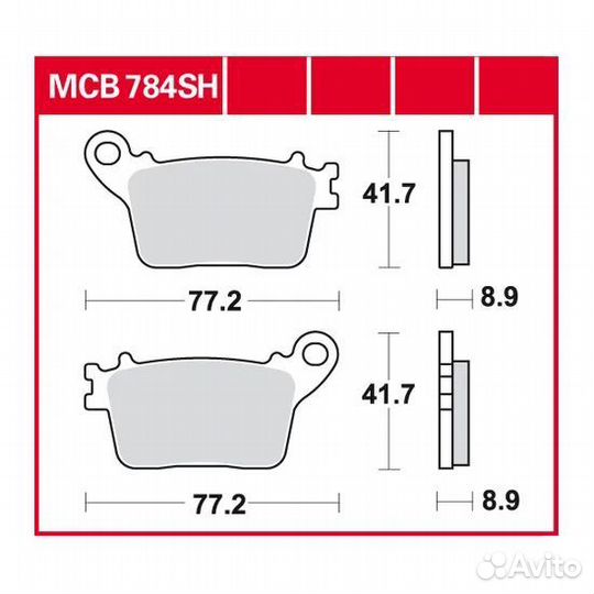 Тормозные колодки TRW MCB784SH MCB784 MCB785SH