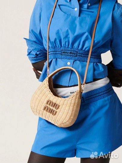 Сумка Miu Miu Wander wicker hobo/4 цвета/миу миу