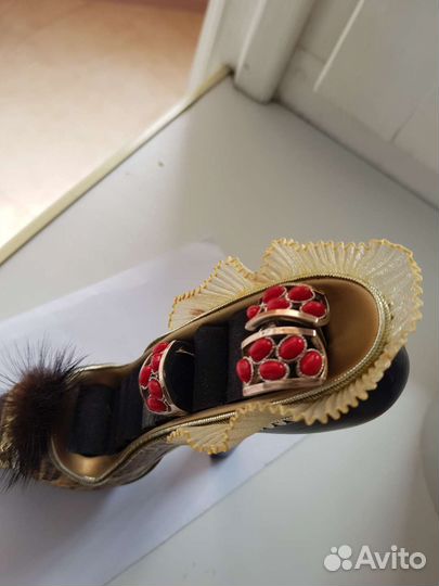 Набор серебро с элементами золота