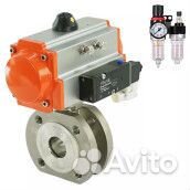 Кран шаровой DN.ru BV3232P-FP-Fb-ISO-H Ду25 Ру16, межфланцевый, полнопроходной, корпус - нержавеющая