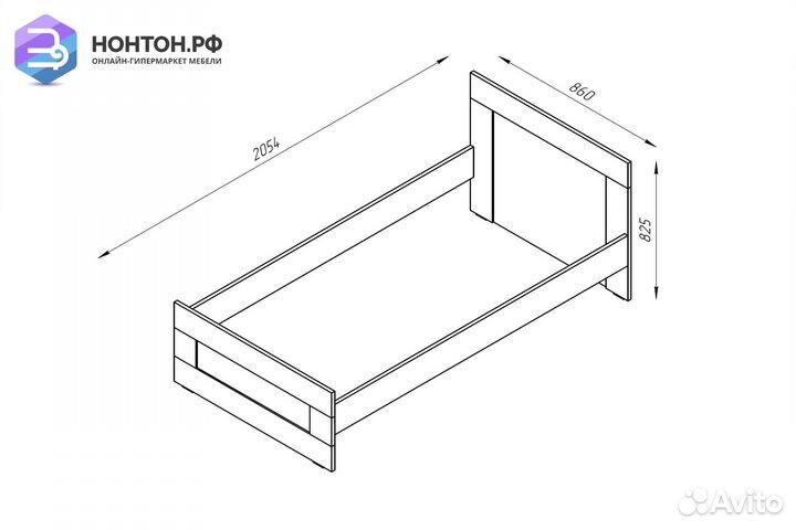 Кровать односпальная Сириус белая с ящиками