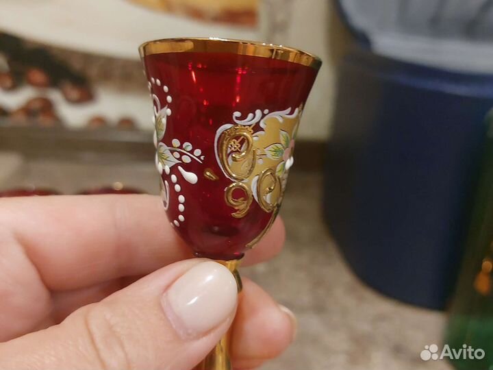 Рюмка стопка Богемия лепка Чехия