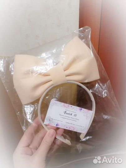 Ободок с бантиком