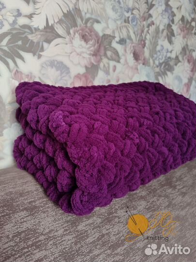 Плед детский вязаный ручная работа покрывало