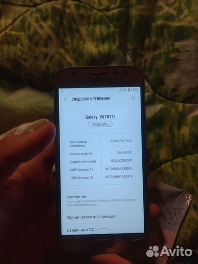 Телефон Samsung J3