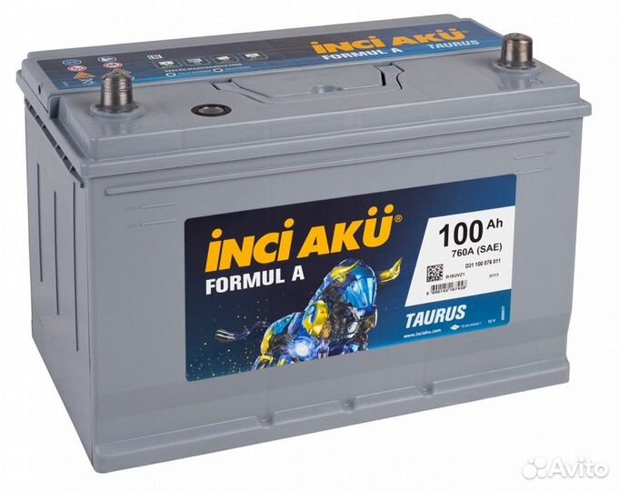 Аккумулятор Inci AKU Formul A 100R обр. пол. 100 А