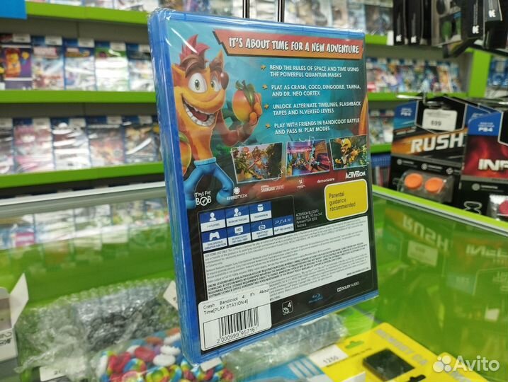 Crash Bandicoot 4: It's About Time (Новый, PS4)