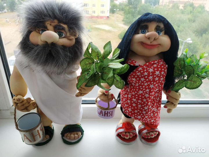 Домовые банщики (раздеваются) 45 см