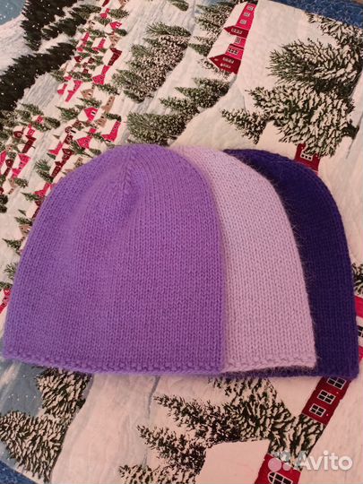 Шапка Бини женская вязаная