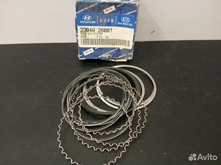 Кольца поршневые Hyundai Getz, Accent 2304026001