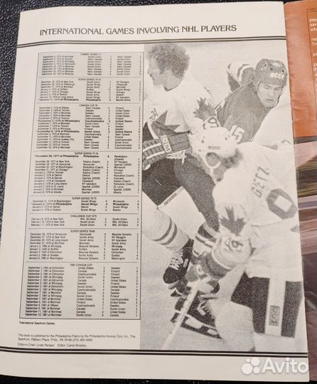 Программки NHL