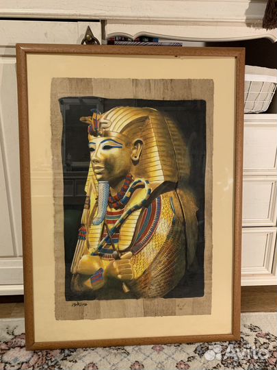 Картина Тутанхамон на папирусе