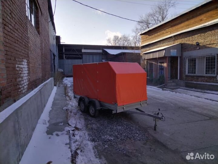 Тент на прицеп длиной 3,5м из пвх ткани