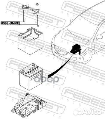 Кронштейн крепления аккумулятора 0599bmke Febest