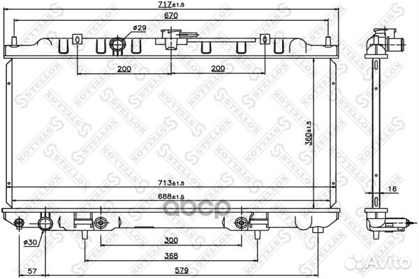 Радиатор системы охлаждения 10-26768-SX Stellox