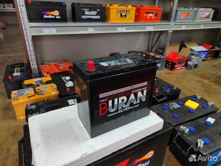 Аккумулятор buran 58 Ач 500 А прям