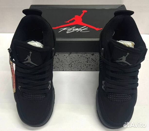 Кроссовки Nike Air Jordan 4 retro black cat