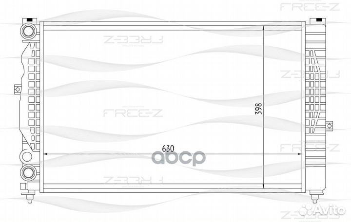 Радиатор audi A4/A6 94- KK0103 free-Z