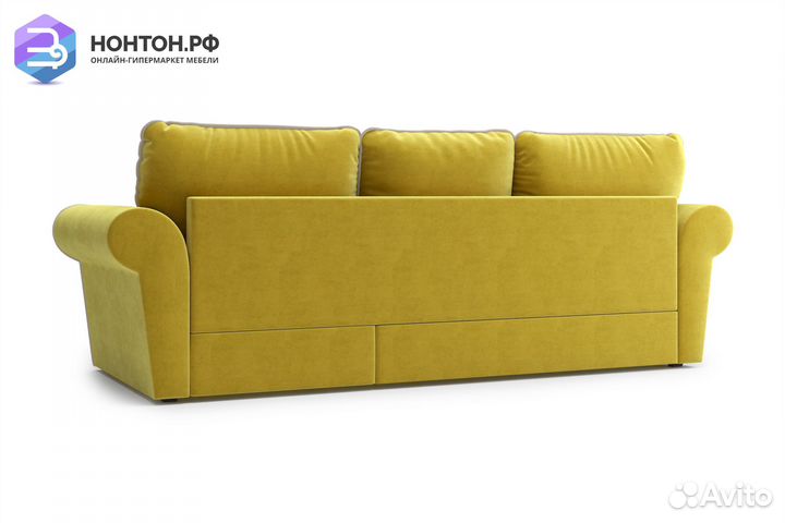 Диван угловой дельфин Прованс горчичный