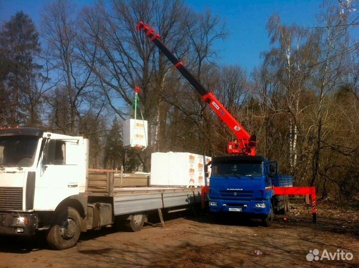 Аренда и услуги манипулятора, стрела 7 т, 18 м, борт 10 т