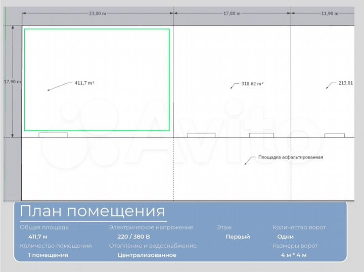 Склад, 411.7 м²