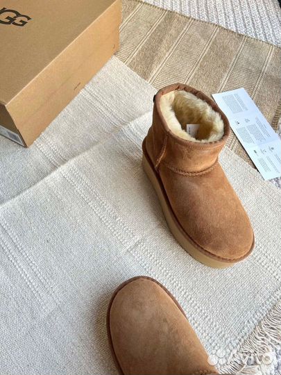 Угги Ugg Mini Platform Chestnut (оригинал качество