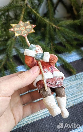 Елочная ватная игрушка 