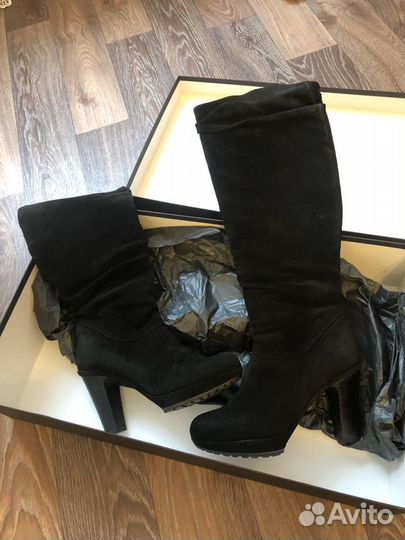 Сапоги замшевые, Италия, 38 размер