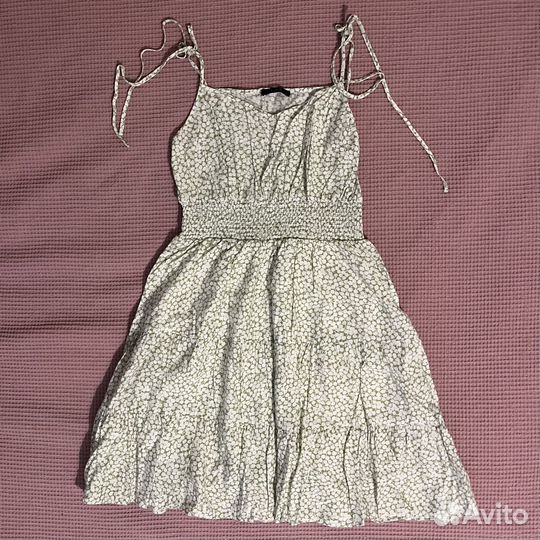 Зеленый сарафан с белыми узорами Lime, размер S