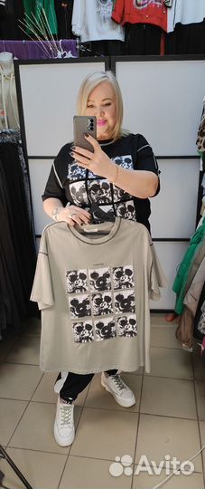 Футболка женская спорт шик 46/54