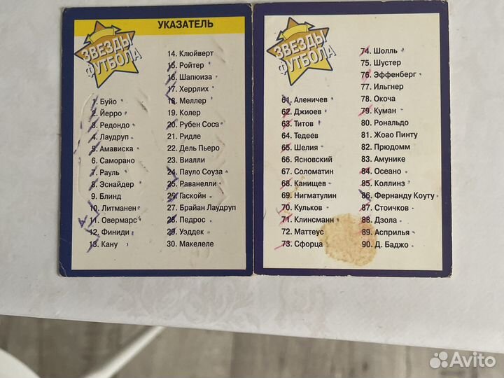 Коллекция карточек Panini
