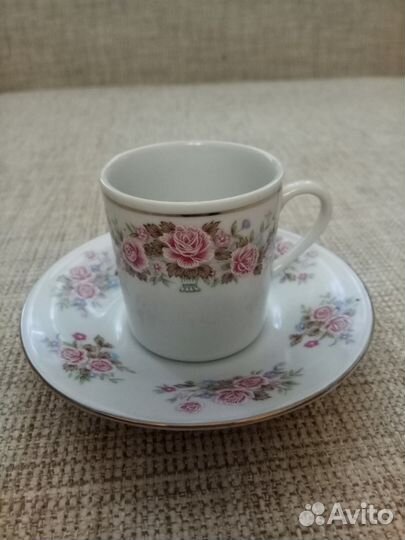 Кружки и Блюдца изящный Чайный Китайский Сервиз Тр