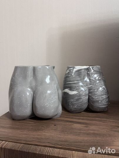 Кашпо женское тело, изделия и подарок из гипса