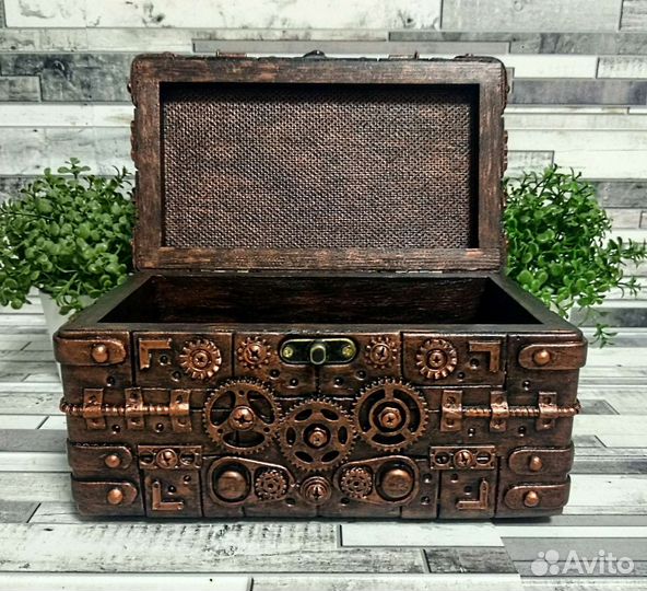 Шкатулка в стиле стимпанк