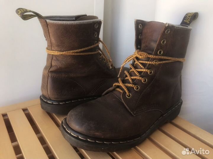 Dr martens ботинки кожаные коричневые 39 б/у