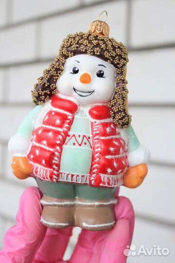 Елочные игрушки Irena Снеговик в пуховике