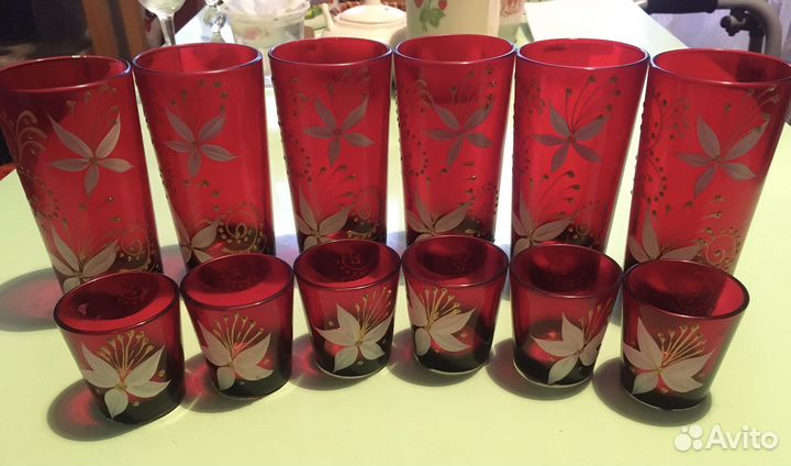 Набор стаканов и рюмок стекло