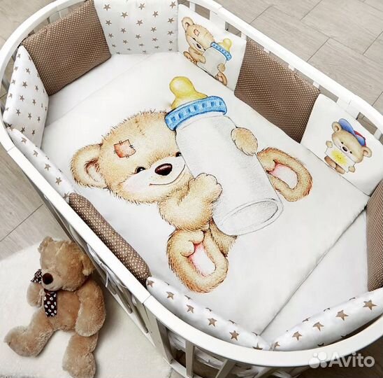 Набор в кроватку+кокон для новорожденного