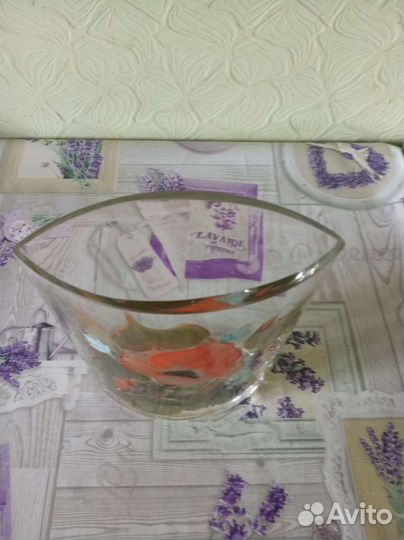 Ваза для цветов толстое стекло