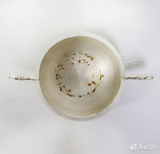 Набор Поднос, сахарница и сливочник, мельхиор, сер