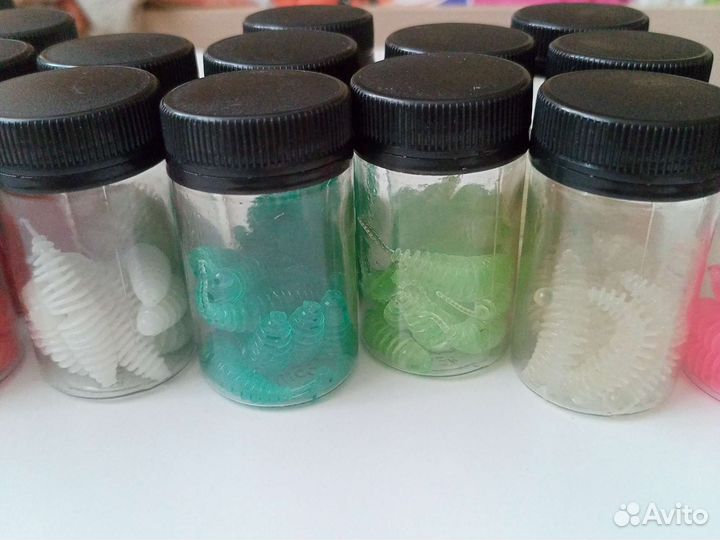 Форелевый силикон маггот, танта, Доширак, вейки