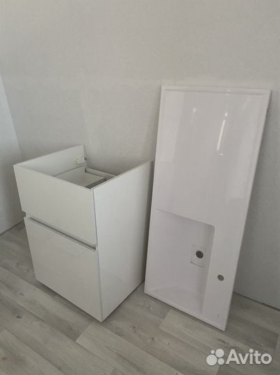 Раковина 120*50 с рукавом с тумбой для ванной