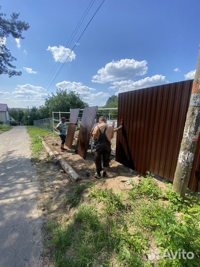 Забор профнастил