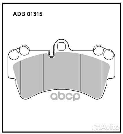 Колодки тормозные дисковые перед ADB01315 A