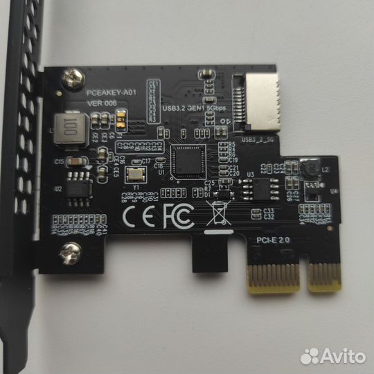 Карта для usb 3 2 pci-e card pci 1 x to type-e