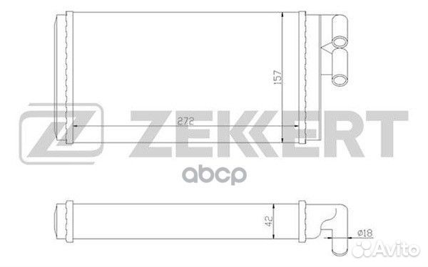 Радиатор отоп. Audi 100 II-IV 76- 200 I II 79